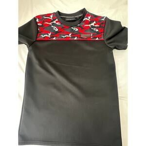 Supply & Demand NYC Men's S Black T-Shirt Red Camo Panel Streetwear